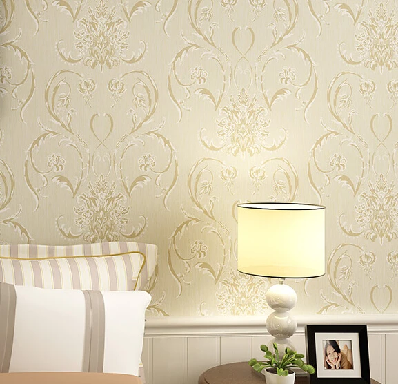 

2016 new selling high-end 3 d non-woven wallpaper The sitting room TV setting wall the study European style bedroom wall paper
