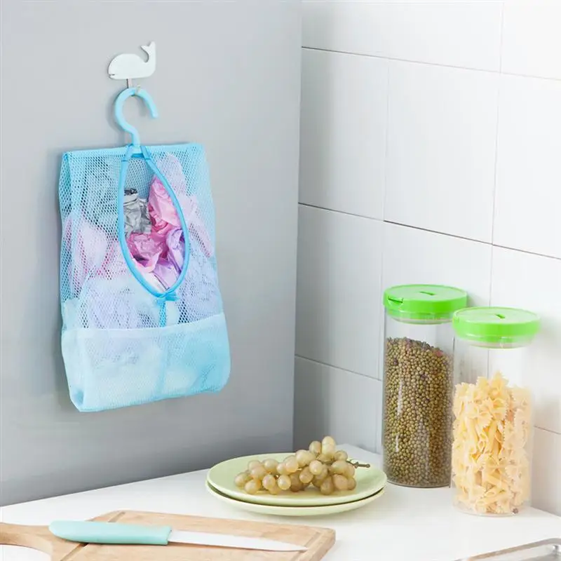 2 шт. сетчатый мешок подвесные корзины Multipurpos Компактный органайзер для кухни ванной комнаты