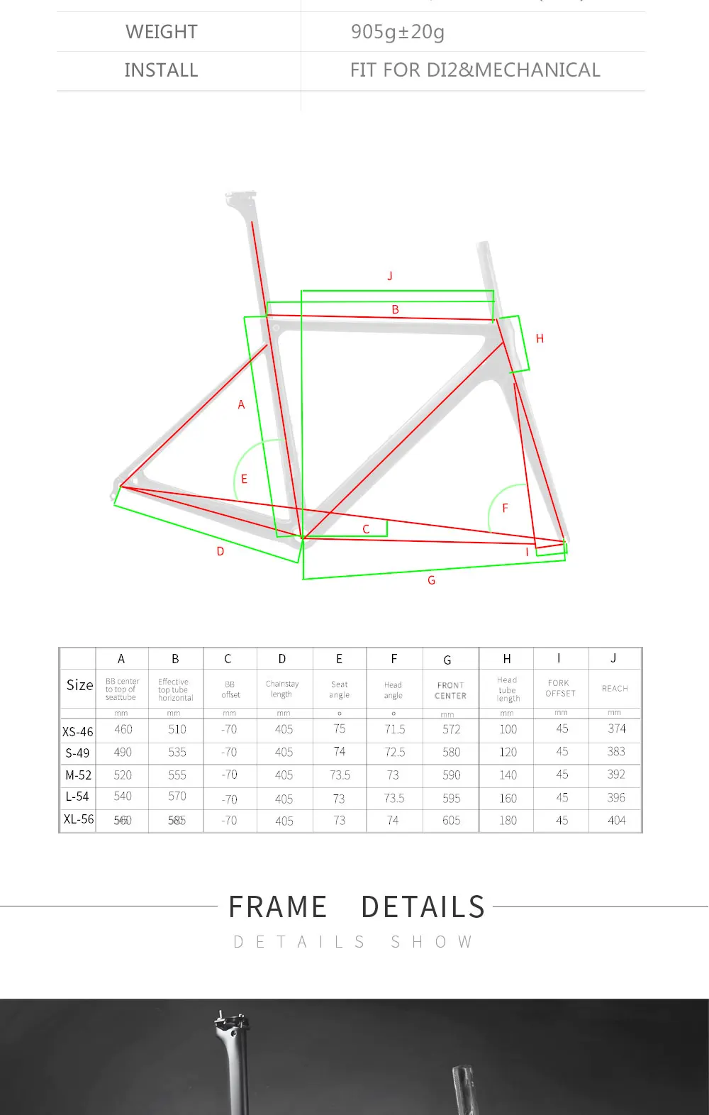 Clearance LEADNOVO T800 UD carbon road bike frame light weight racing bicycle frameset seatpost fork headset accept customized painted 2