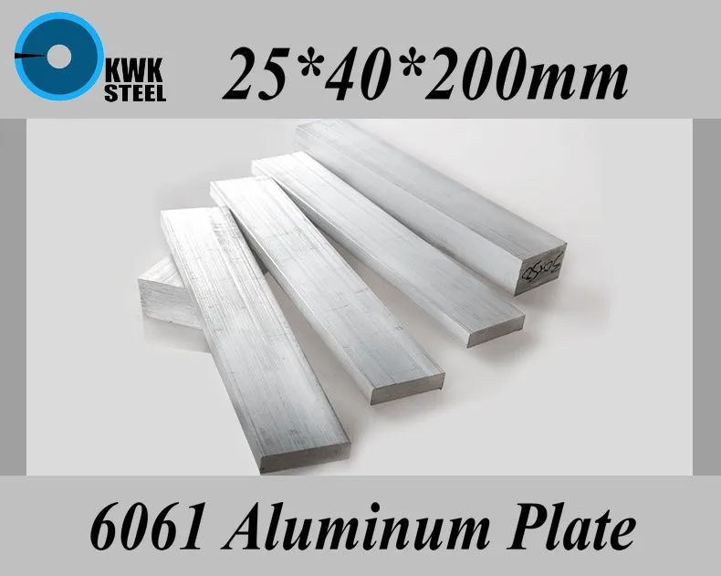25*40*200mm 6061 Placa de Liga de Alumínio