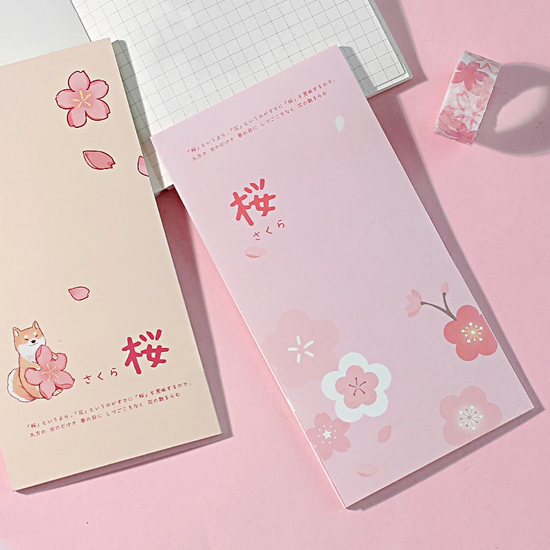 1 шт. \ Cherry blossom DIY творческий блокнот план путешествия блокнот расписание Памятка блокнот студенческий набор канцелярских принадлежностей