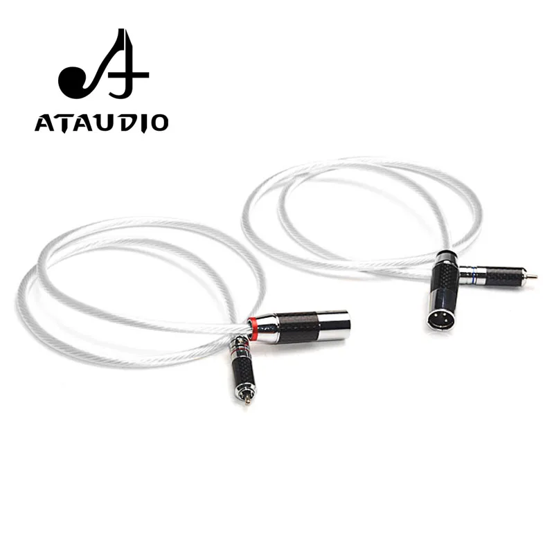 ATAUDIO посеребренный Hi Fi XLR папа к RCA Мужской кабель end 2rca 2 xlr Аудио 1 м 3 м|Кабели VGA| |