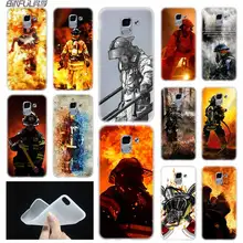 Caso suave cubierta TPU Coque para Samsung Galaxy J6 J8 J5 J7 J4 Core Plus 2018 de 2016 de 2017 de la UE, el primer pro Ace bombero héroes bombero