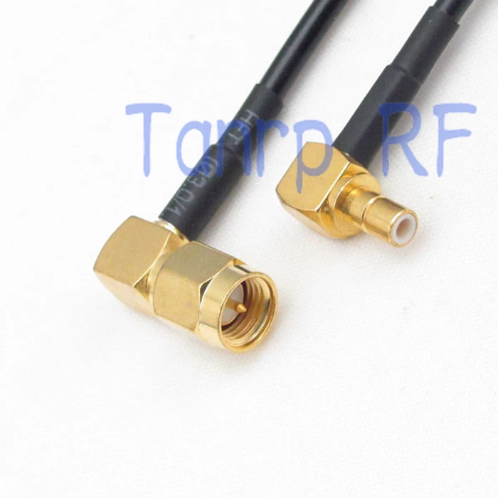 

6in SMB male plug to SMA male both right angle RF connector adapter 15CM Pigtail RG174 coaxial jumper extension cord cable