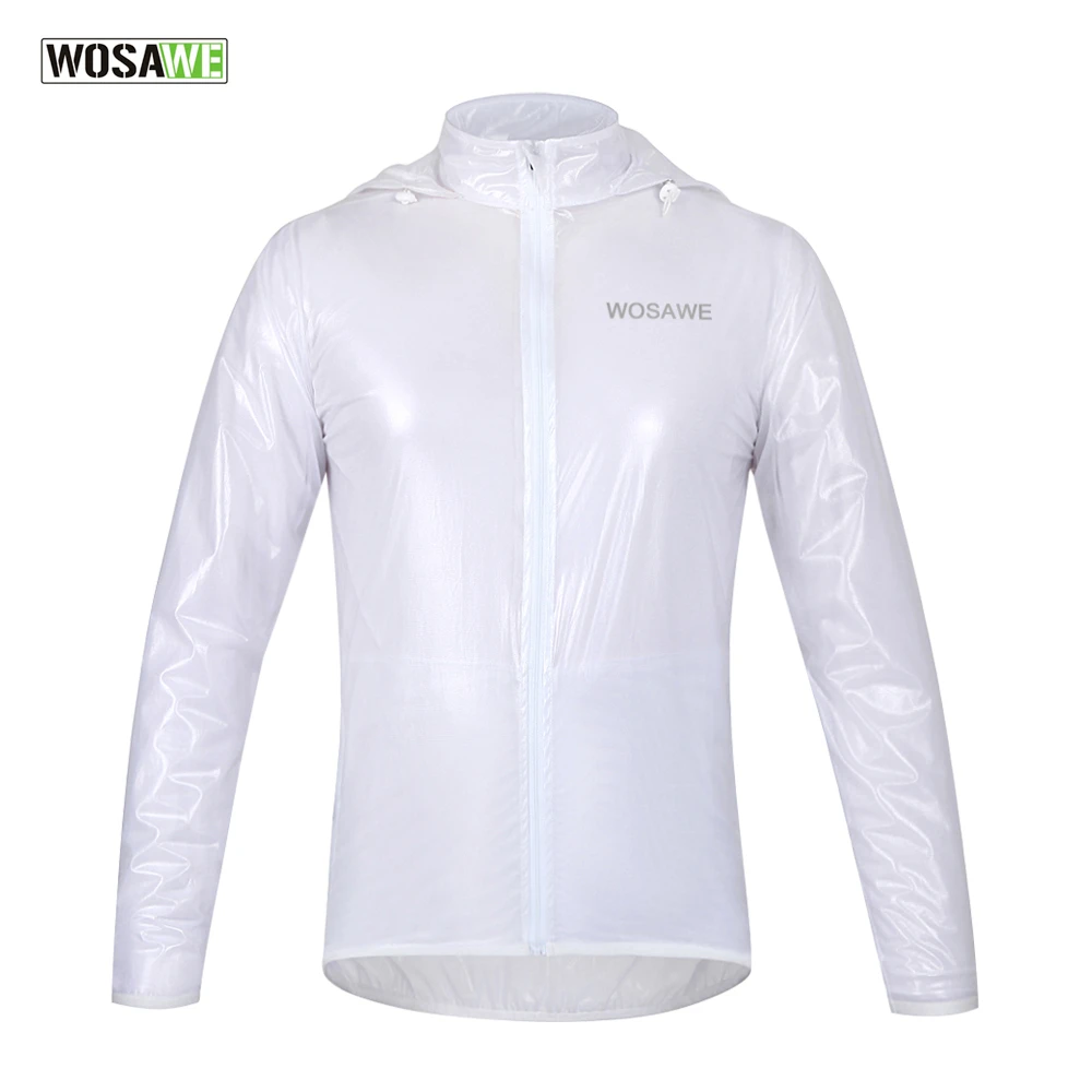 WOSAWE Men Women Cycling Rain Jackets Long Sleeve Waterproof Windproof