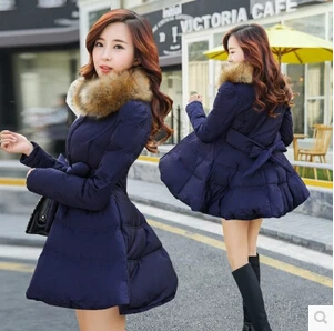 

2014 wadded jacket female winter jacket women outerwear slim girl jacket medium-long cotton-padded jacket pink coats ladies