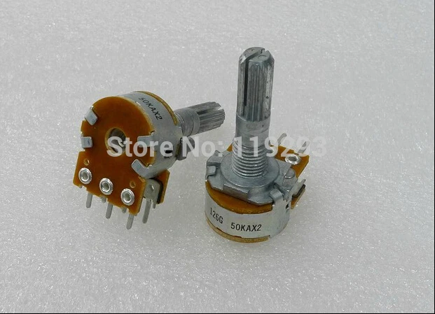 

[LAN]Original Japanese ALPS 16 type double- volume Potentiometer switch A50K A100K -25MM rachis--10PCS/LOT