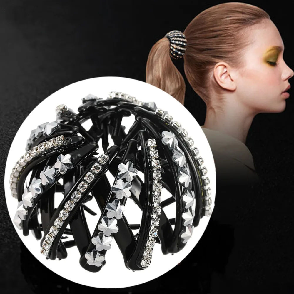 

2019 New Flower Rhinestone Hair Clips for Women Hair Claws Hairpins Fashion Crystal Barrettes Hairgrips Girls accesorios pelo