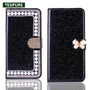 

YESPURE Diamond Pink Leather Cellphone Accessories Case Covers for Samsung Galaxy S6 Butterfly Flip Lady Fancy Couqe