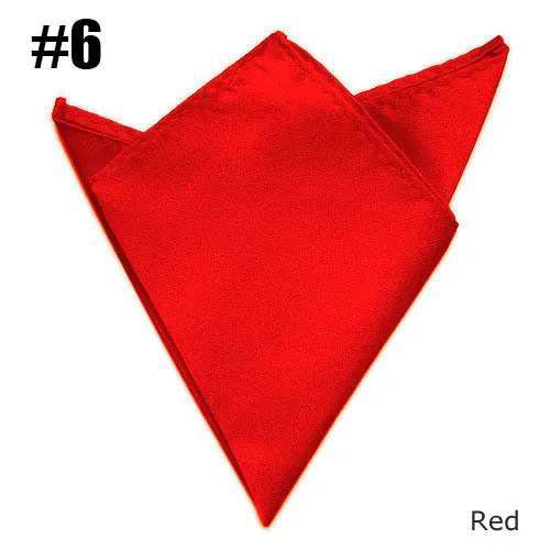 

Gentlenmen Solid Pocket Squares cheap fashion Satin Handkerchief (red)