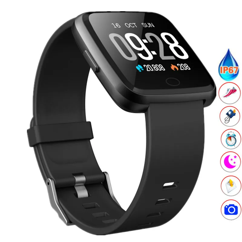 

2019 Y7P Smart Watch Men Heart Rate Monitoring Sphygmomanometer Fitness Bracelet Clock Full Touch Screen smartwatch women PK B57