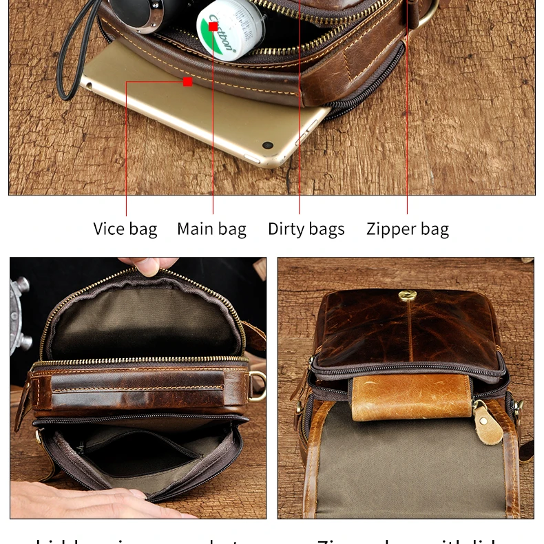Качественная кожаная мужская многофункциональная модная сумка-мессенджер, повседневная дизайнерская сумка через плечо, сумка-портфель, школьная сумка 8025d