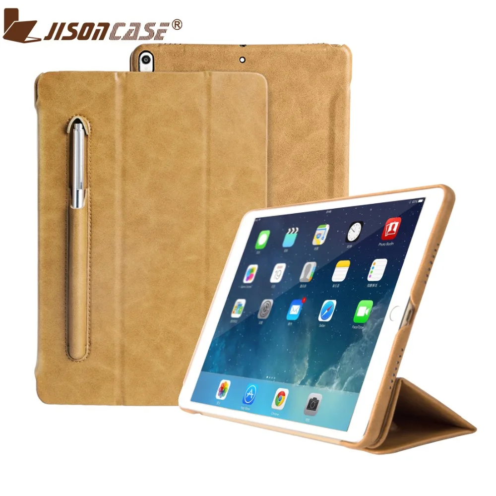 Jisoncase Luxury Microfiber Smart Cover for iPad 9.7 Flip Folio Tablet Case with Pencil Slot for iPad 9.7 inch 2018 Released Jisoncase Luxury Microfiber Smart Cover for iPad 9.7 Flip Folio Tablet Case with Pencil Slot for iPad 9.7 inch 2018 Released
