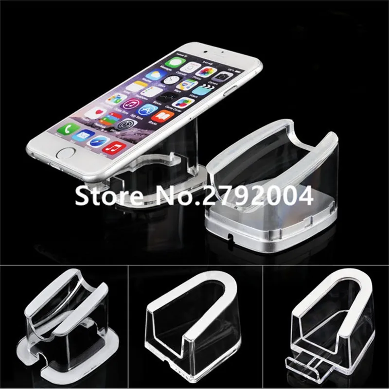 Titular do Telefone Suporte para Telefone Lote Acrílico Celular Display Stand Móvel Universal Exposição 100 Pçs - 10 Cheap Sistema EAS