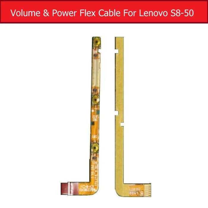 

100% Genuine Volume & Power flex cable For Lenovo Tab S8-50 side keypad switch button flex ribbon tablet replacement parts
