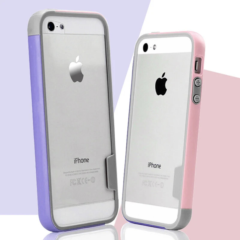 Pink and Purple KOLPLER чехол-бампер для телефона на для чехла iPhone 5S Мягкий ТПУ защитный силиконовый противоударный чехол для iPhone 5S, SE 5 Чехол - Цвет: Pink and Purple