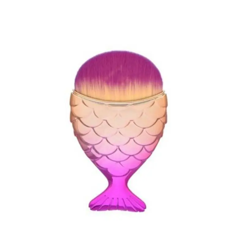 

1Pc Rose Red Color Mermaid Makeup Brushes Professional Foundation Brush Cosmetics Beauty Girls Plastic Makeup Tools
