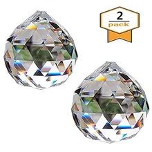H& D 40 мм прозрачный хрустальный шар Призма стеклянная люстра Висячие капли маятниковая подвеска, упаковка из 2