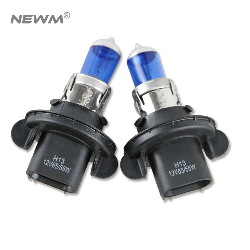 2X H13 9008 12V 55W Super Bright White Halogen Head Light Lamp Bulbs
