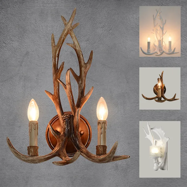 Wooden-feeling-resin-decorative-LED-wall-light-lamp-sconce-deer-horn-antler-retro-white-deer-wall.jpg_640x640