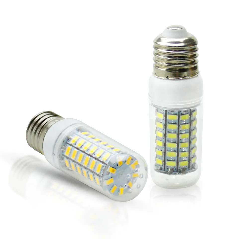 Super LED Bulb E27 E14 220V SMD 5730 LED Lamp 24 36 48 56 69leds AC 230V 5730SMD LED Corn Bulb light Chandelier AC200-240V