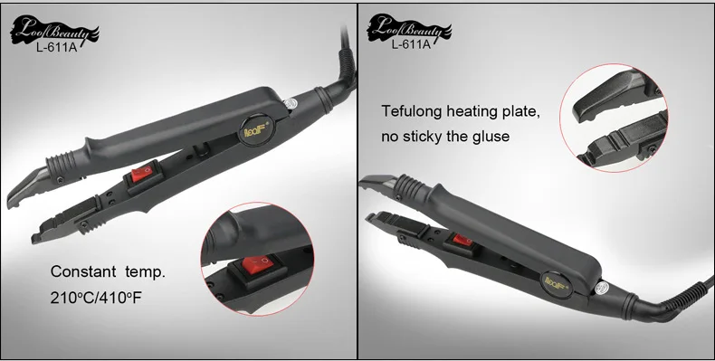Loof для выпрямления прядей для наращивания Кератиновое укрепление инструменты Fusion Heat соединитель палочка