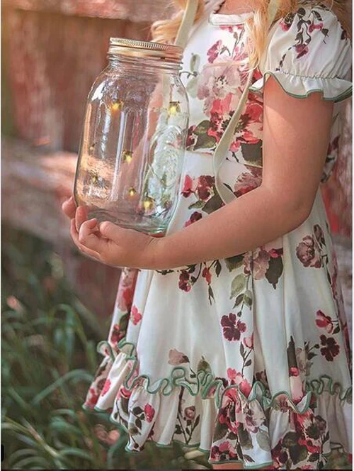 Pudcoco/платье для девочек От 1 до 6 лет Платья с цветочным рисунком для маленьких девочек детское летнее платье