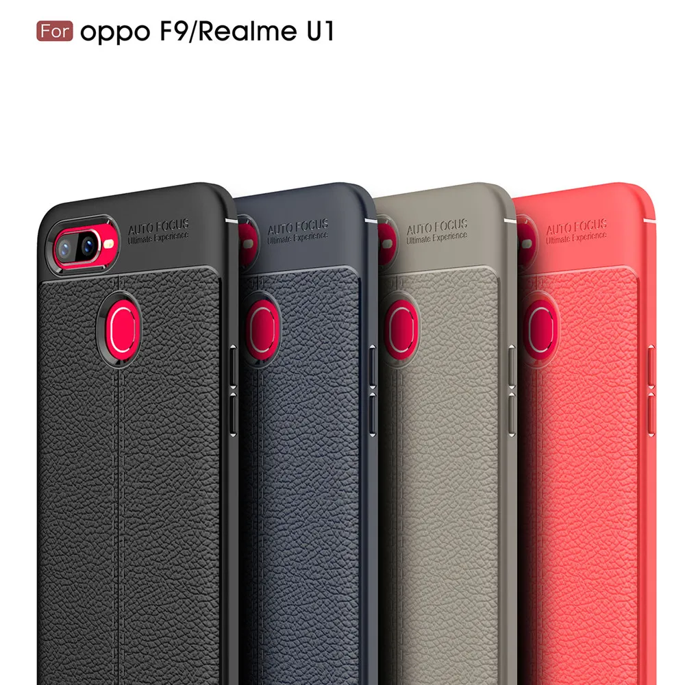 Soft Skin Litchi Texture Case Bumper Business Cover for OPPO F3 R9S Plus F7 Youth A77 Realme 1 2 F9 F11 Pro F5 R19 A73 A73S A7X |