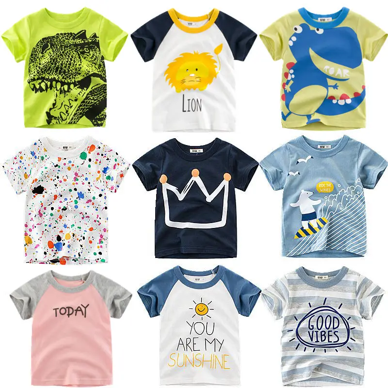 Loozykit-Summer-Kids-Boys-T-Shirt-Crown-Print-Short-Sleeve-Baby-Girls-T-shirts-Cotton-Children