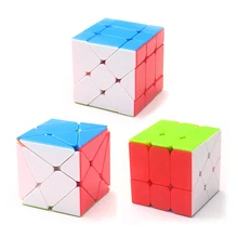 3 Pcs/ Set BabeLeMi Stickerless Variant 3x3x3 Skew Fisher Speed Magic Cube Puzzle Game Cubes Educational Toys For Children Kids
