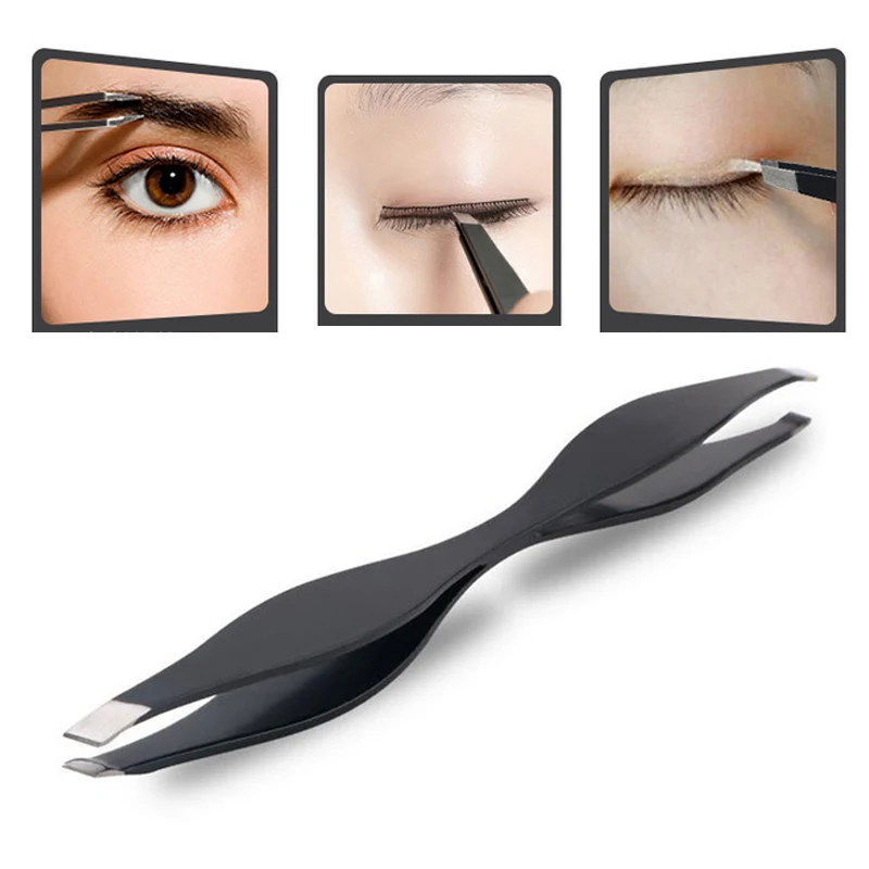 Women Beauty Eyelash Eyebrow Hair Removal Tweezers Double head Remover