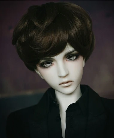 Details about   New brown short hair Wig For 1/3 1/4 1/6 BJD Doll HD054