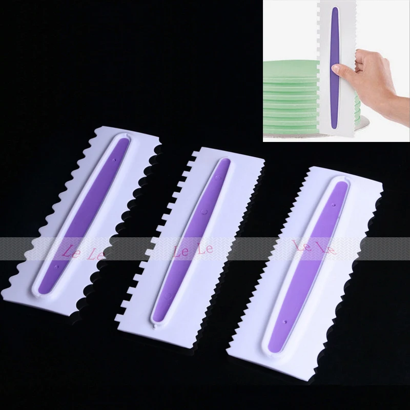 3 Pcs Set Plastic Pastry Icing Comb Cake Ser 6 Design 3 Pcs Set Plastic Pastry Icing Comb Cake Ser 6 Design Textures Kitchen Accessories Tools
