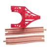 EDWONE Red Tower Bridge Wood Railway Track Train Slot Railway Accessories Original Toy Gifts For Kids ► Photo 3/4