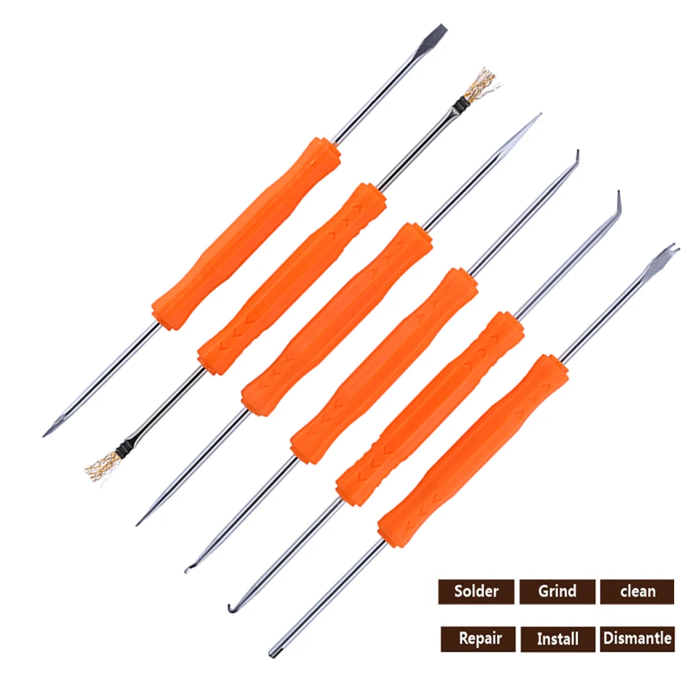 

6pcs/lot Welding Solder Soldering Station Iron Tool Solder Assist Tool for Electronic Mother Board PCB Cleaning Tools