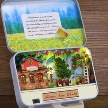 Красивая весенняя 3D деревянная коробка ручной работы для театра кукольный домик миниатюрная коробка милый мини кукольный дом сборные наборы подарочные игрушки