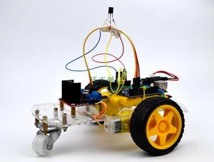 Arduino Uno+l298n+ Infrared Receiver + Infrared Remote Control Remote Control Car Kit