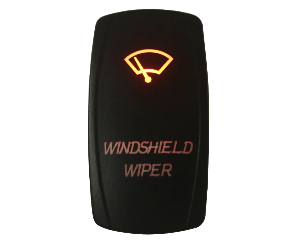 

Waterproof IP66 Marine Boat Car WINDSHIELD WIPER Rocker Switch On-off-on AMBER LED Dpdt/7p 12v/24v