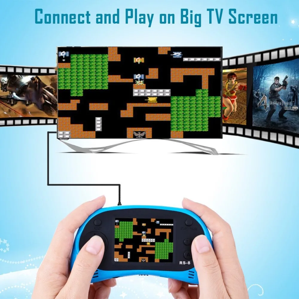 Handheld Game Console for Children Built in 260 Classic Old Video Games Retro Arcade Gaming Player Portable Boy Birthday Gift