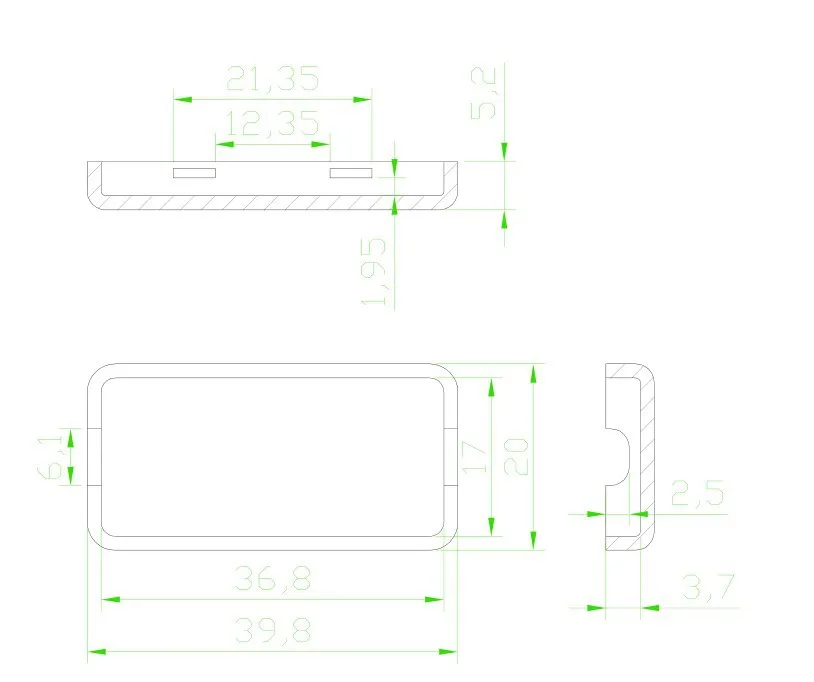 5 шт.) мощность пластиковые USB коробки pcb 40*20*10 мм abs корпус чехол для печатной платы дизайн проект корпус инструмент коробка провода