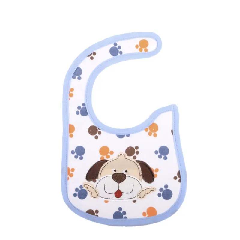 10 шт., детские нагрудники из хлопка с милым рисунком, водонепроницаемые Слюнявчики для малышей от 0 до 3 лет - Цвет: dog