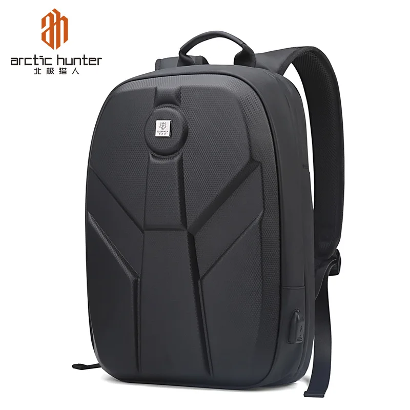 

2019 Mens Hard Shell EVA Backpacks Fashion Student Boys Bookbag Waterproof 15.6 inch Laptop Bags Casual Motorcycle Backpack