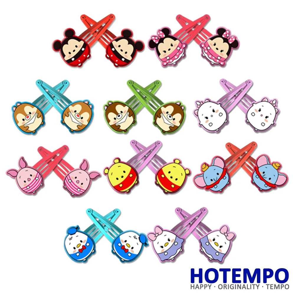 

Comics Cute Marie Dumbo Piglet Winni Mickey Minnie Donald Lovely Baby Girl Hair accessories Hair Pins BB Hair Clips