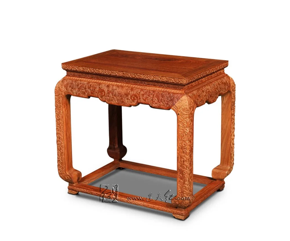 Carving Cloud-Dragon Pattern Small Tea Coffee Table Rosewood Living Room Console Tables Solid Wooden Furniture Red Wood Low Desk coffee wenge wood furniture ming and qing classical mahogany tea table tea table tea table tea tables cooker