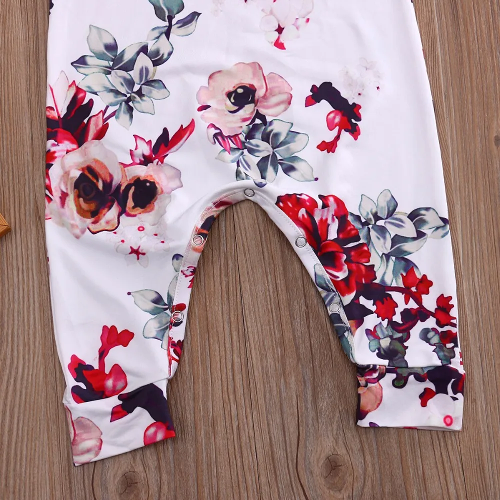 Летняя одежда для новорожденных; хлопковые детские комбинезоны без рукавов с цветочным рисунком для маленьких мальчиков и девочек; Sunsuit
