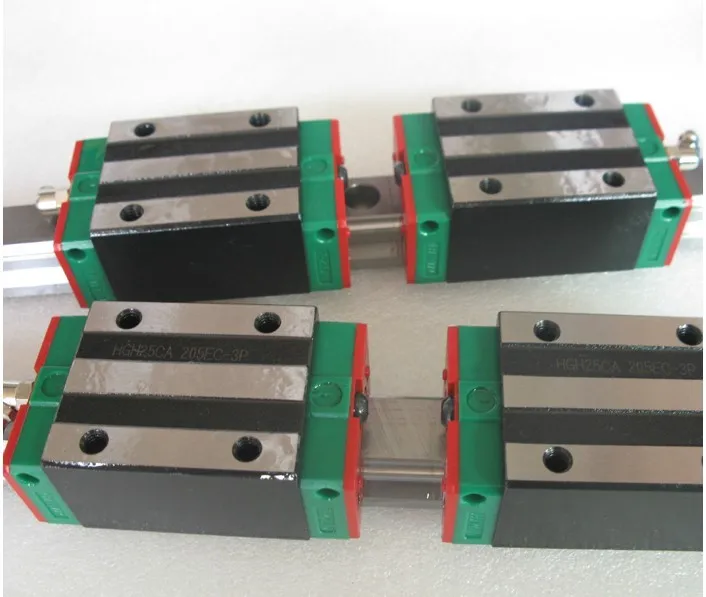 

2pcs Hiwin 20mm linear guide rail HGR20 - 1300MM + 4pcs HGH20CA linear narrow blocks for cnc