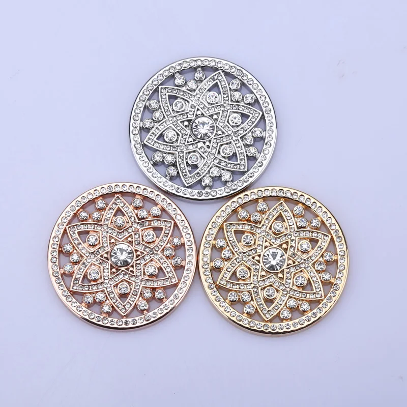 

1pc alloy my 33mm coins pendant for 35mm coin holder necklace crystal fit woman Ms. girl decorative rose gold sliver