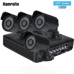 Hamrolte CCTV Системы 4CH 1080N DVR 4CH 1080 P 2,8 мм Широкий формат 1080 P пуля AHD Камера Системы xmeye удаленного доступа