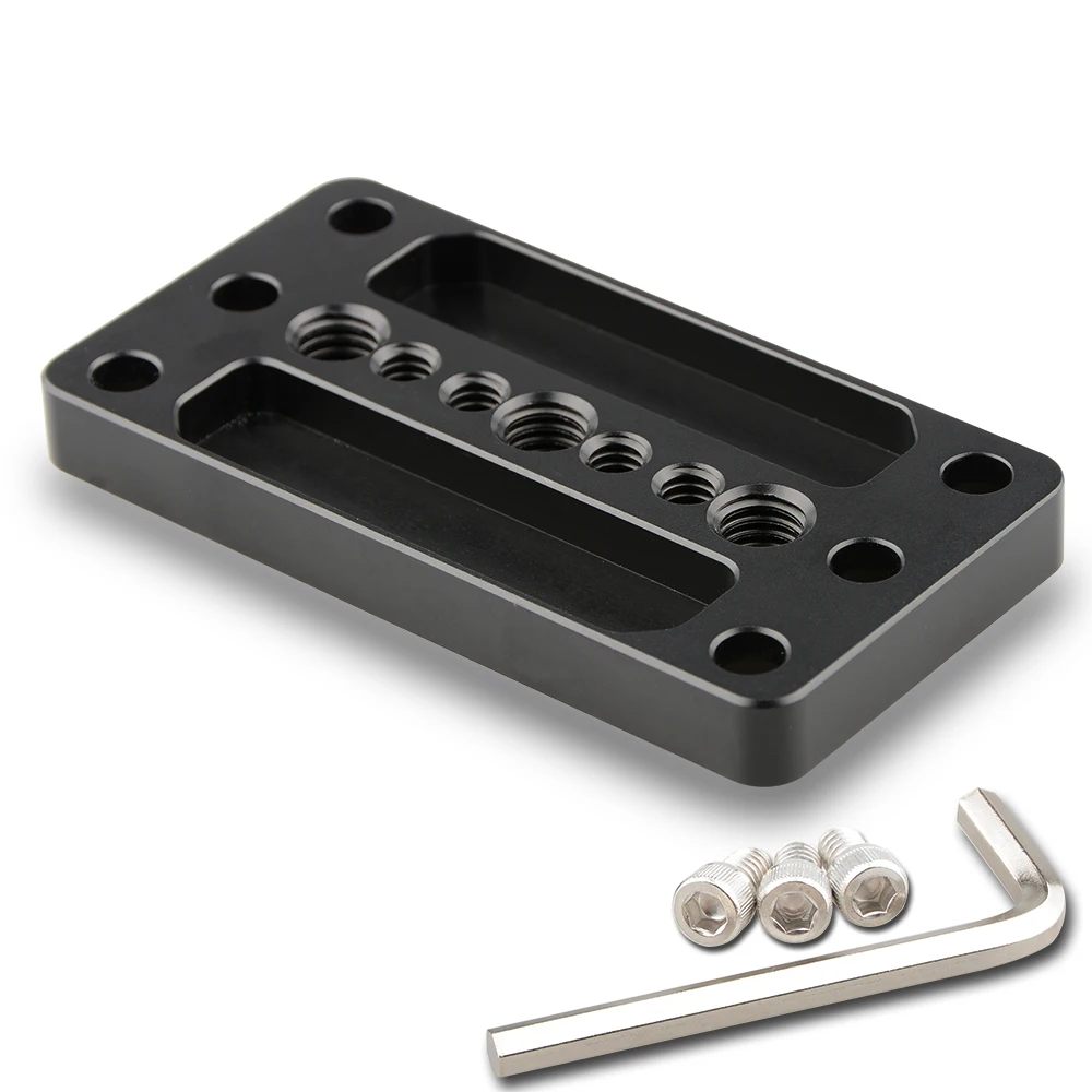 

CAMVATE 1/4" & 3/8" Thread Cheese Baseplate Tripod Mounting Plate for Railblock DSLR Camera Cage StabilizerC1579