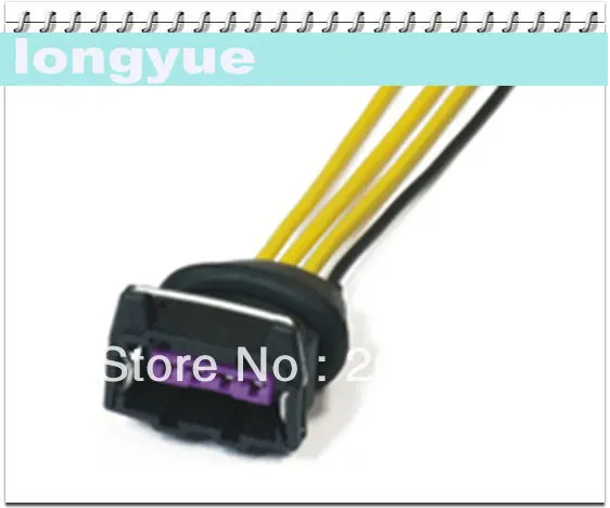 

longyue 2pcs universal 4pin Fuel Injector Connector Wiring Plugs 15cm wire LY-006